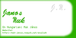 janos muk business card