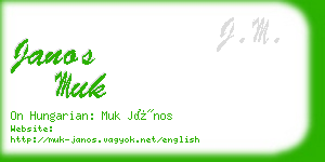 janos muk business card